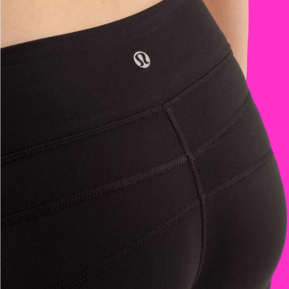 LULU LEMON Side Angle Pant Laceoflage, Polar Cream, Black
